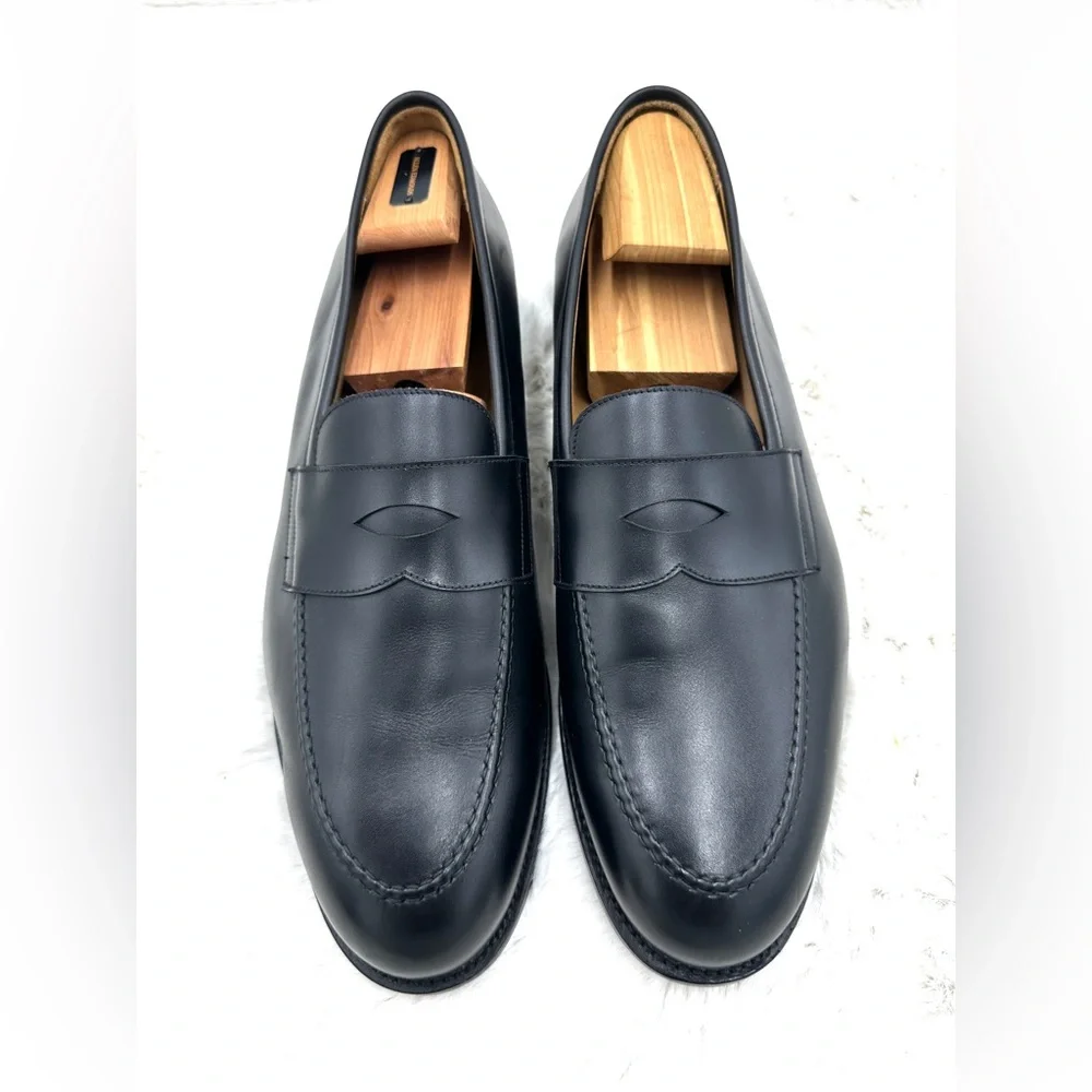 Morjas Ivy Loafers in‎ Black Leather NEW size 13 US 13.5